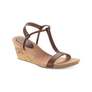 Style & Co. Womens 9.5 M Chocolate Mulan Wedge Heel Sandals NIB LT0